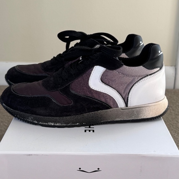 NIB Viole Blanche Juleitte Velour/Sky sneaker 37, Nero-Bianco - Picture 2 of 6